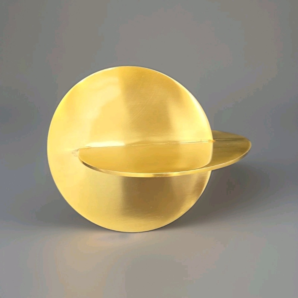 Nate Berkus Double Circle Sculpture elegant bohemian gold decor - Picture 5 of 5